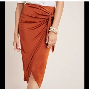 Anthropologie Maeve Burnt Orange Skirt